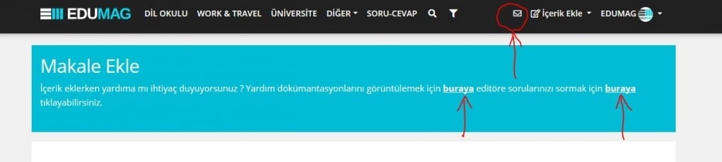 8. Takıldığınız yerde sorun. EDUMAG editörleri size yardımcı olsun.