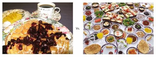 2. Kahvaltı kültürleri bizimkilerden çok farklıdır.