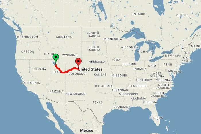 8. İkinci yolculuk Salk Lake City’den Denver’a. Yolculuk 15 saat sürüyor.