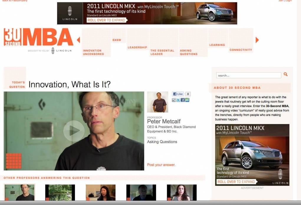 8. Fast Company’s 30-Second MBA