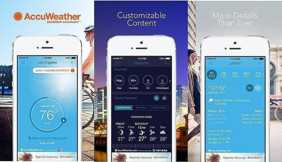 10. Hava durumunu kontrol edin: AccuWeather for Life