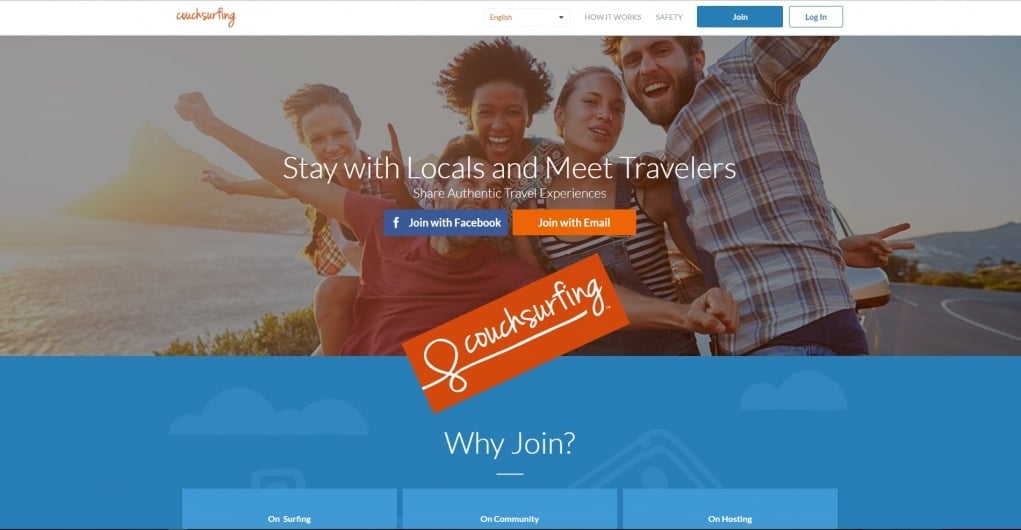 2. Tüm dünya kanepesini paylaşmak istiyor : Couchsurfing