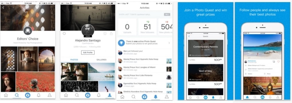 9. 500px ile fotoğraf anlayışınızı değiştirin.