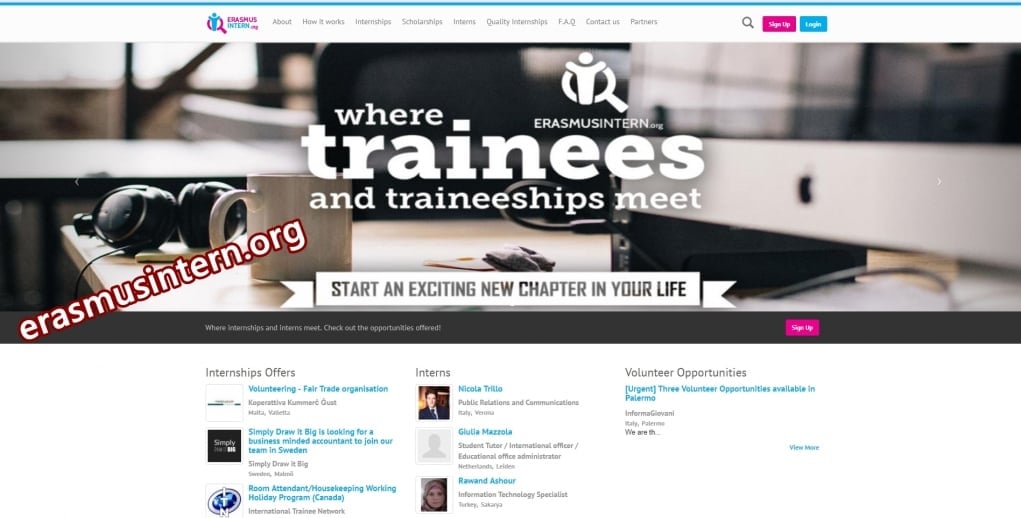 5. Erasmus Intern ile stajınızı ayarlayın.