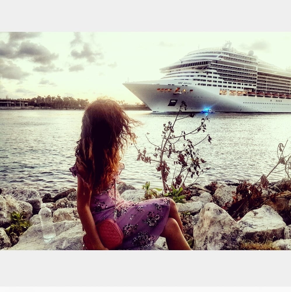 13. Msc Divina Gemisi ile çok güzel bir poz yakaladım.