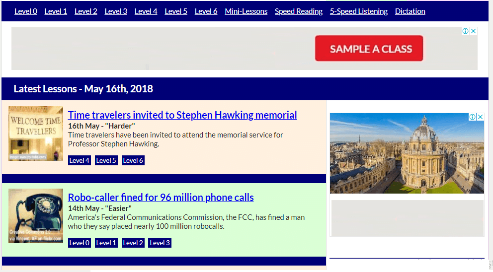 3. Breakingnewsenglish.com