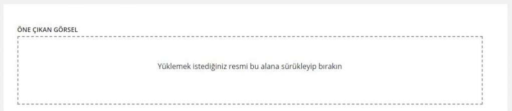 6. Ana Görsel'i belirleyin.