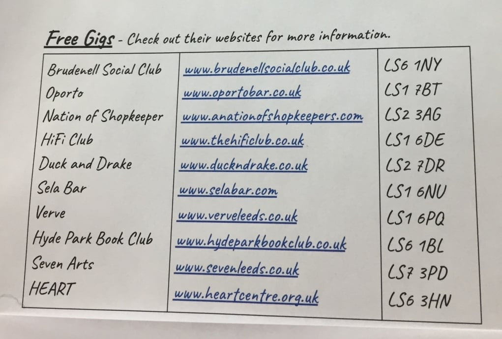 3. Leeds şehri ücretsiz birçok kurs ve organizasyon seçeneğine sahiptir.